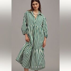 The Bettina Tiered Shirt Dress by Maeve. Size XL.